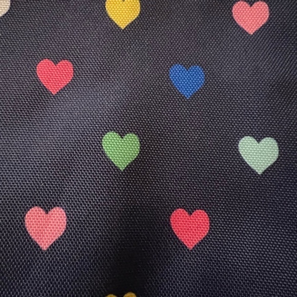 POTTERY BARN KIDS MACKENZIE LARGE DUFFLE BAG WITH HEART PATTERN NWT - Picture 9 of 11